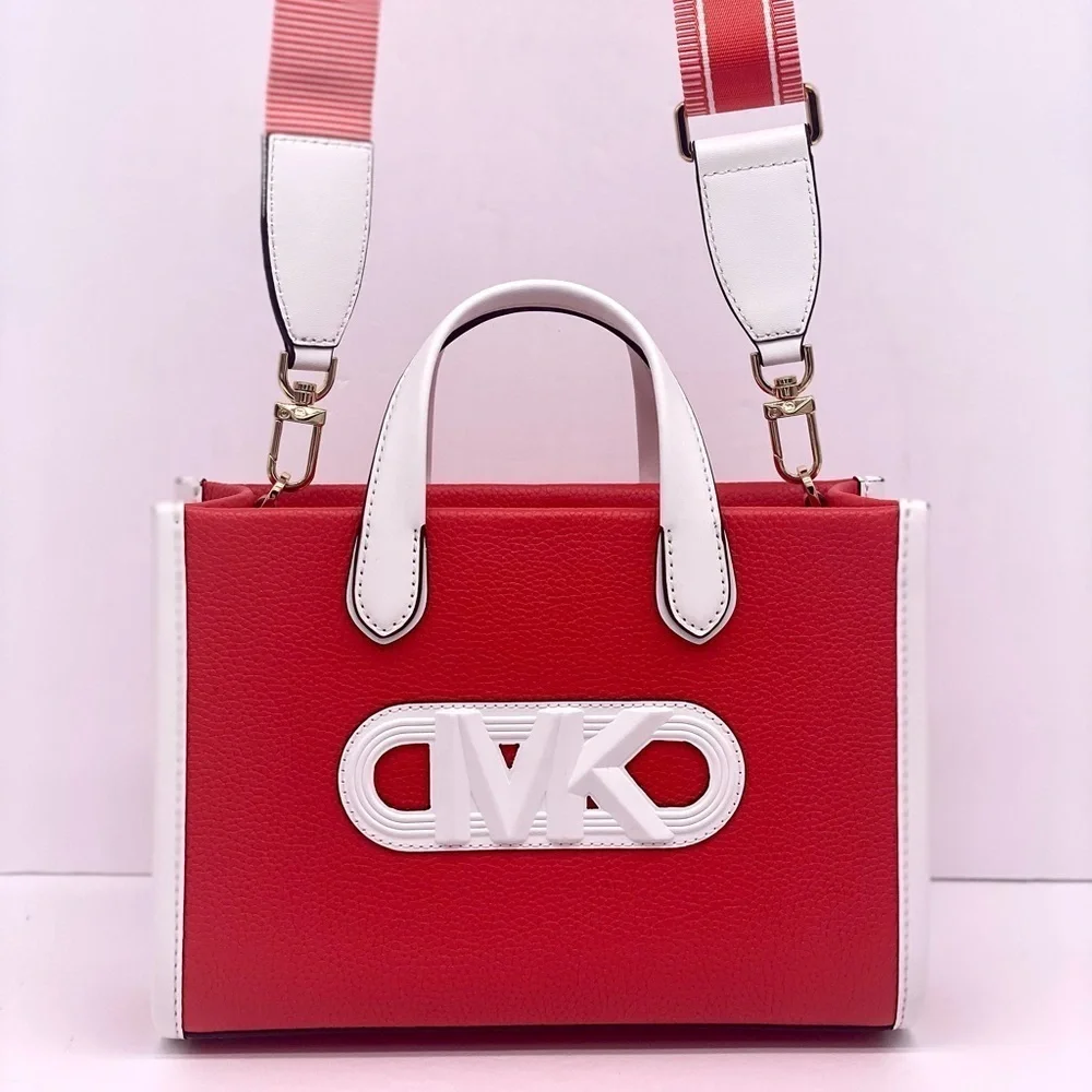 Michael Kors Gigi Small Embossed Pebbled Leather Messenger Bag